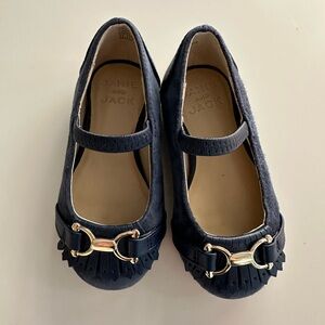 Janie and Jack toddler blue suede shoes
